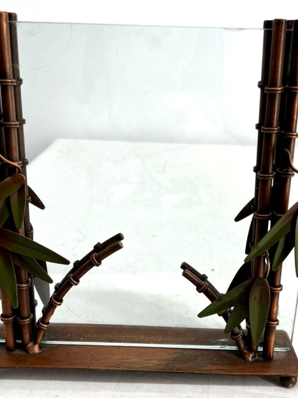 Bamboo Picture Frame Metal Tabletop 5X7 Brushed Copper Finish Tropical